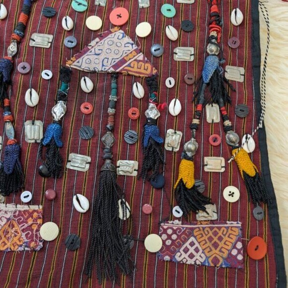 Traditional Vintage Turkmen Nomad child ceremonial dress & vest - Picture 14 of 14